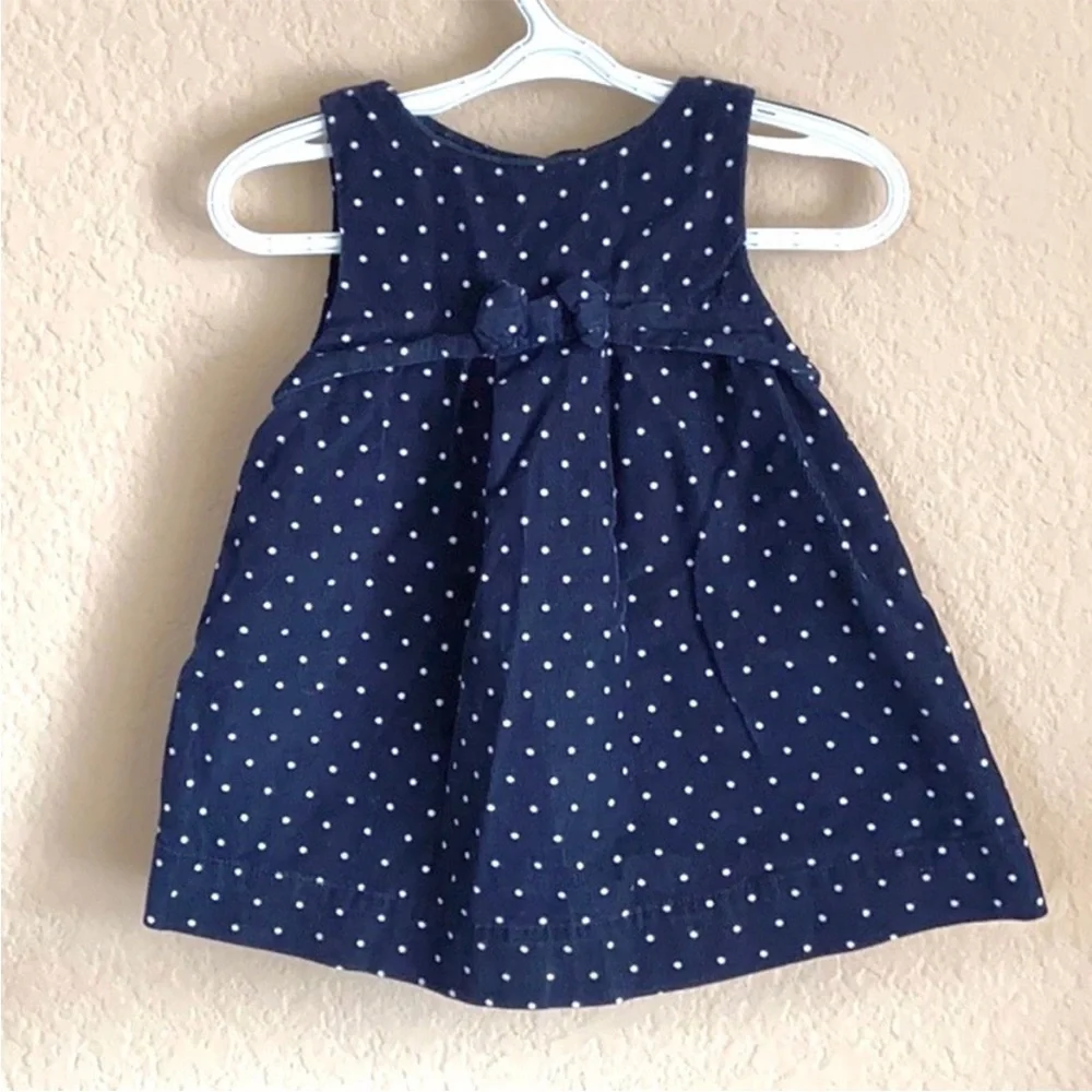 Baby Gap corduroy polka dot dress